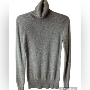 J Crew Cashmere Turtleneck Sweater Gray Size Medium